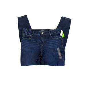 maurices Everflex Super Skinny High Rise Dark Wash Jeans Womens 18W Long